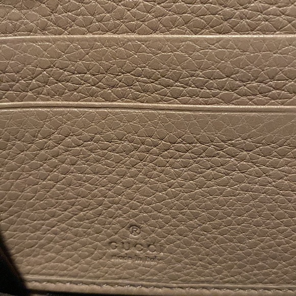 ❤️ Authentic Gucci Dusty Rose/Rustic Pink Mauve Leather Zip Around Wallet - Picture 11 of 16